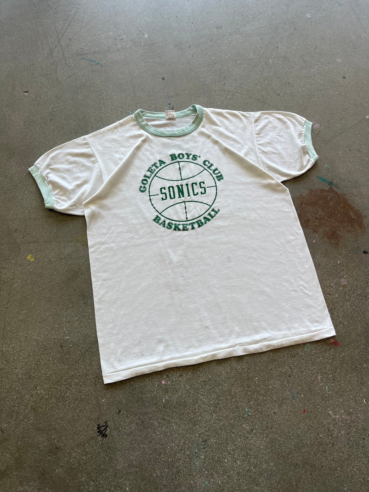 70’S MINT “GOLETA BOYS” RINGER TEE - L