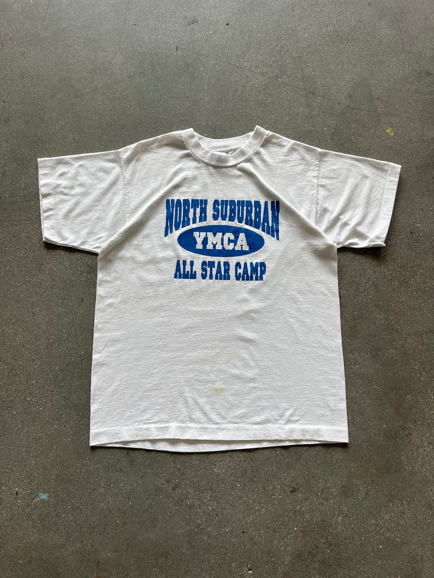 90’S WHITE “YMCA ALL STAR” CAMP TEE - M
