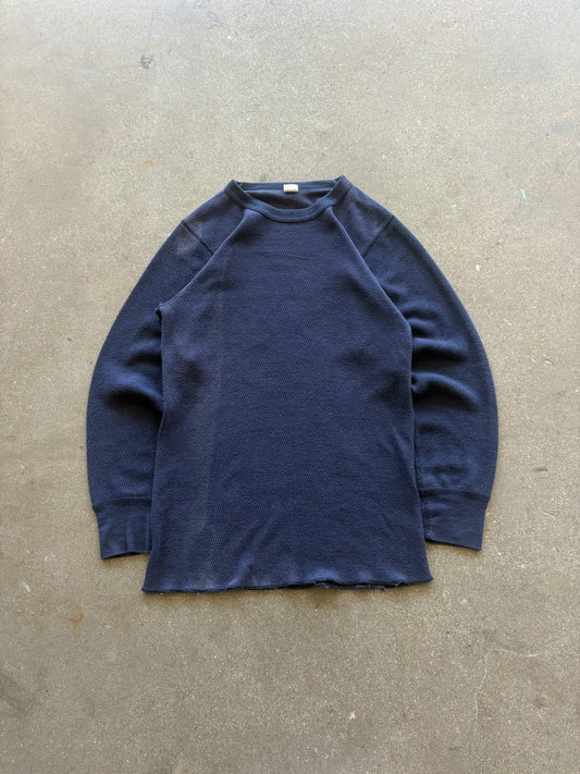 70’S SUNFADED NAVY WAFFLE THERMAL - M