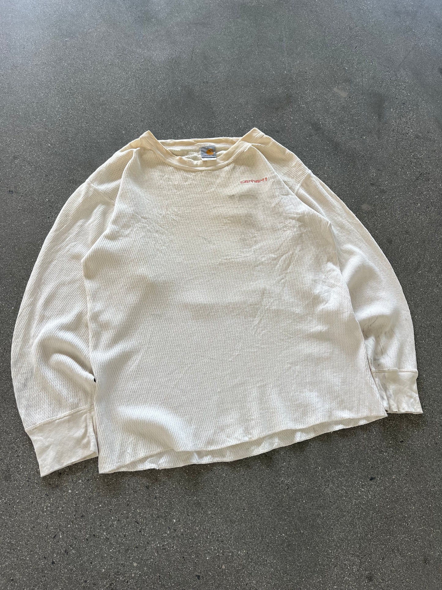 90’S CREAM CARHARTT WAFFLE THERMAL - L