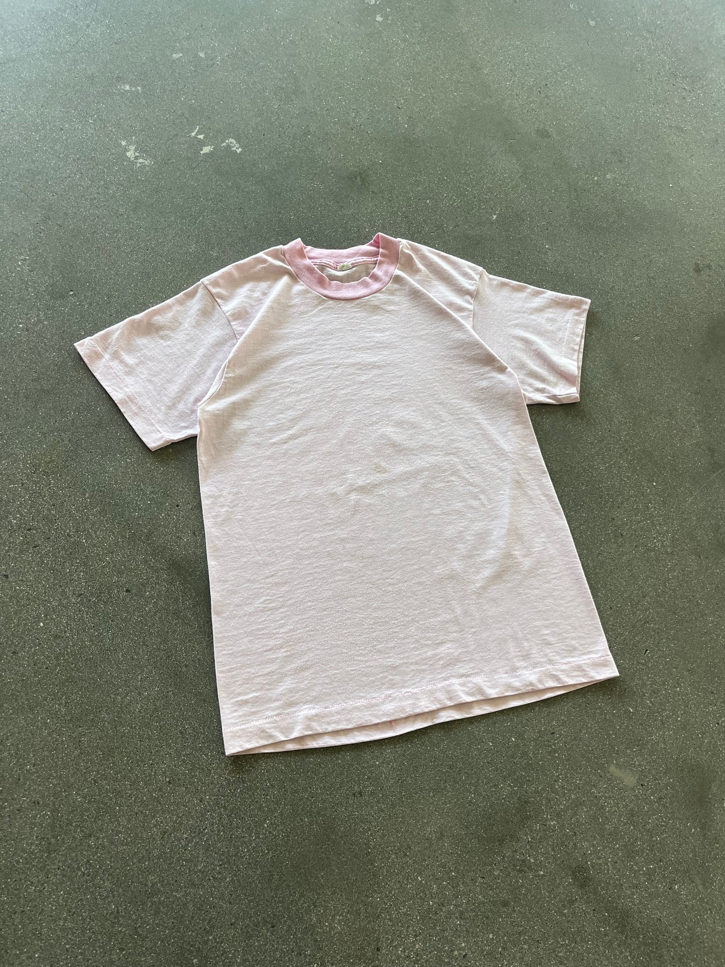 90’S BABY PINK BLANK TEE - M