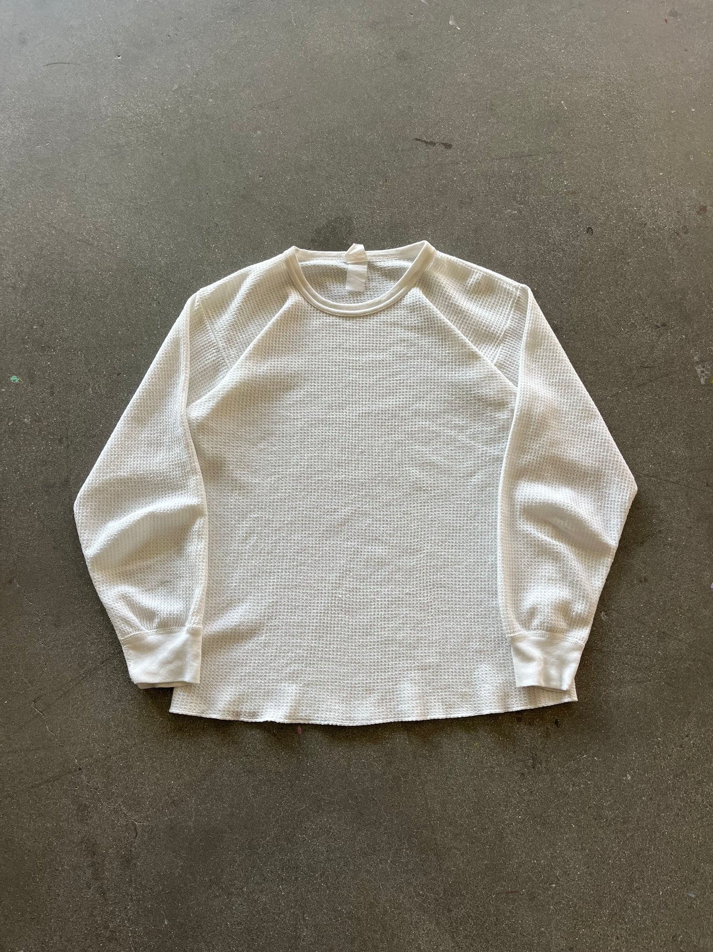 70’S WHITE WAFFLE THERMAL - M