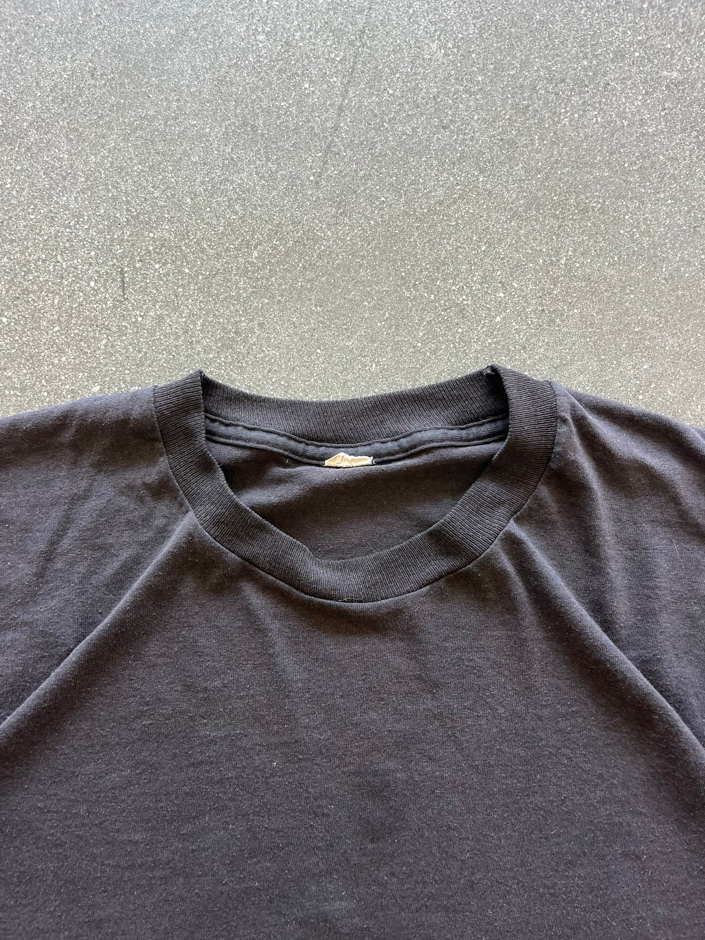 90’S FADED BLACK BLANK TEE - L