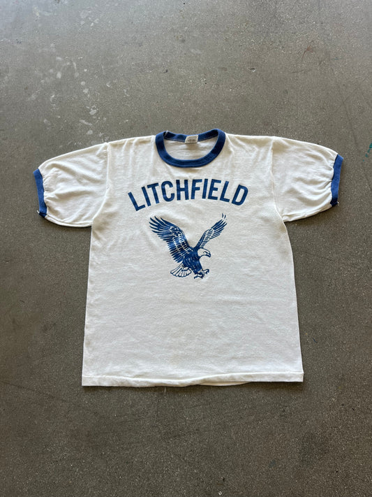70’S BLUE “LITCHFIELD” RINGER TEE - S/M
