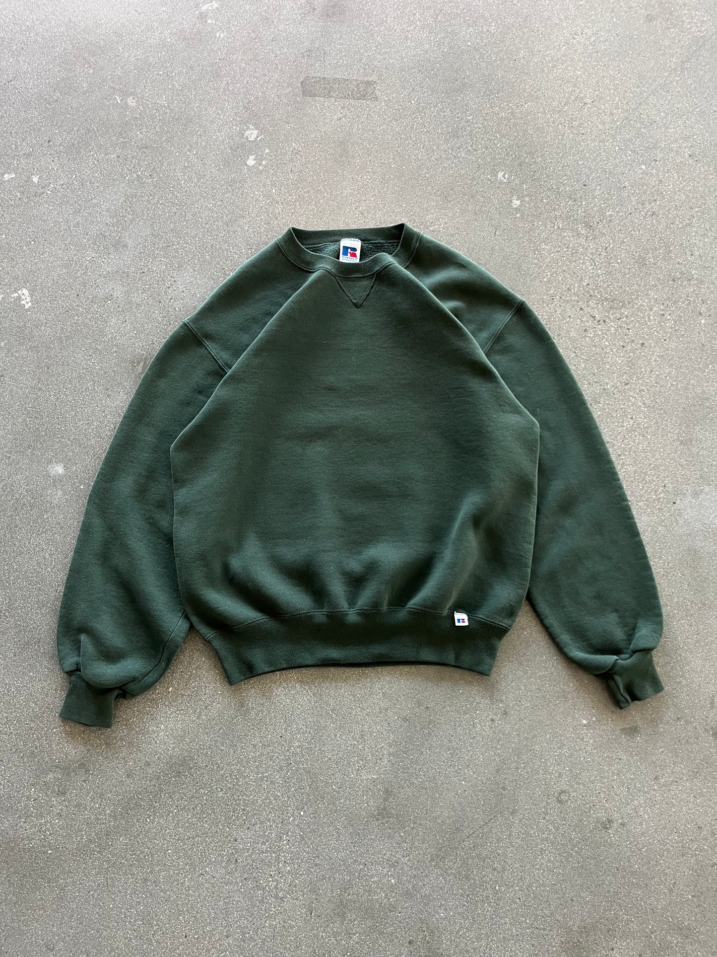 90’S FOREST GREEN RUSSELL CREWNECK - BOXY M/L