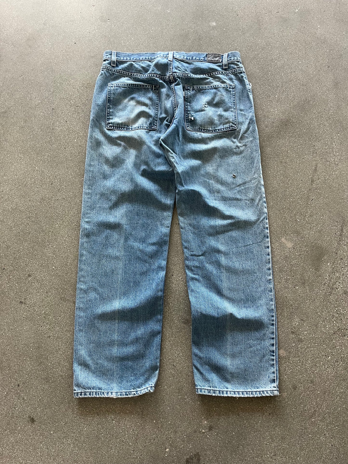 90’S LIGHT WASHED BAGGY SILVERTABS - 36