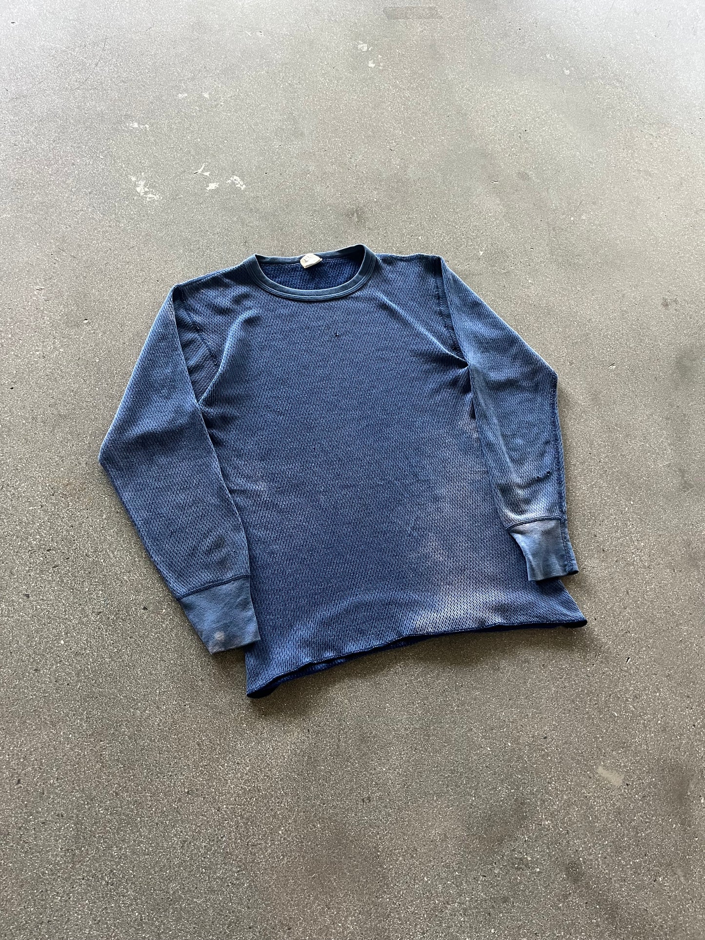 80’S SUNFADED NAVY ARCTEX WAFFLE THERMAL - M