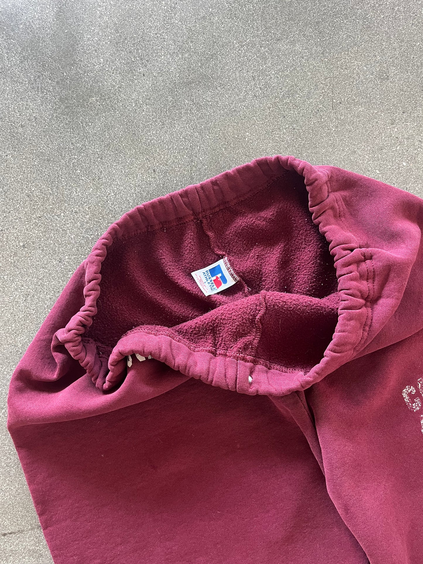 90’S MAROON “COOPER ATHLETICS” RUSSELL SWEATPANTS - L