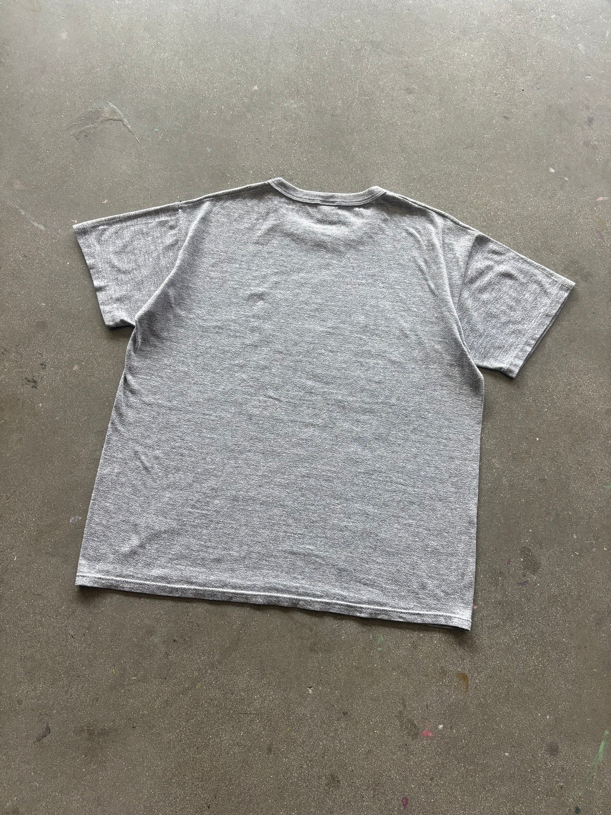 80’S HEATHER GRAY RUSSELL ARMY “AAA 67” TEE - BOXY L