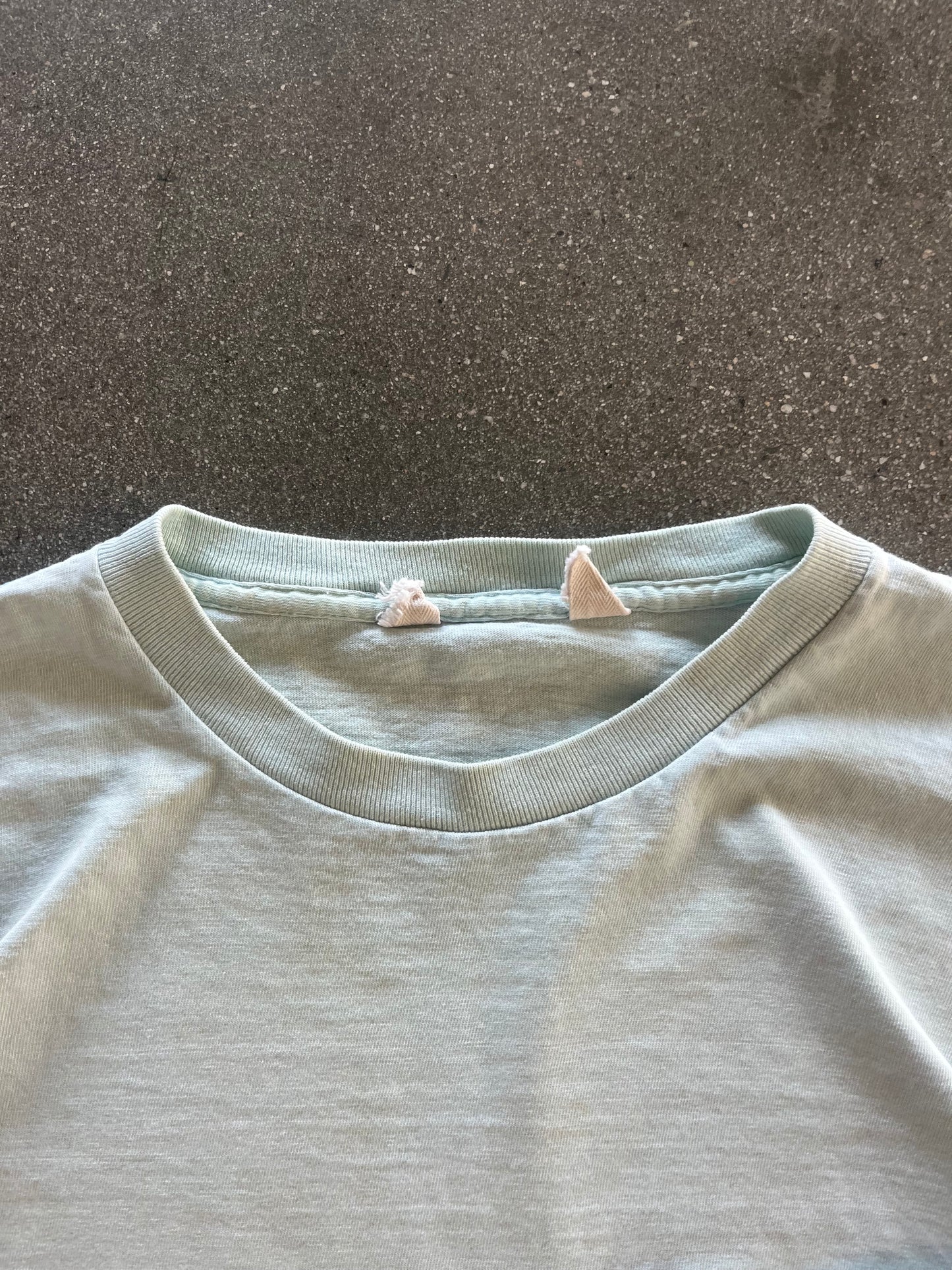 60’S PALE TEAL POCKET TEE - M/L