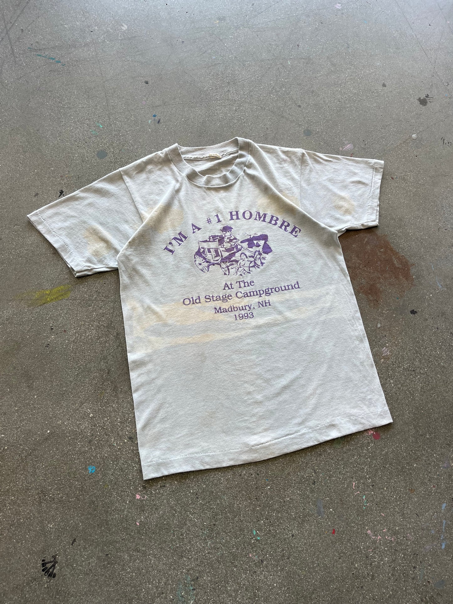 90’S BLEACHED “I’M A #1 HOMBRE” TEE - S/M