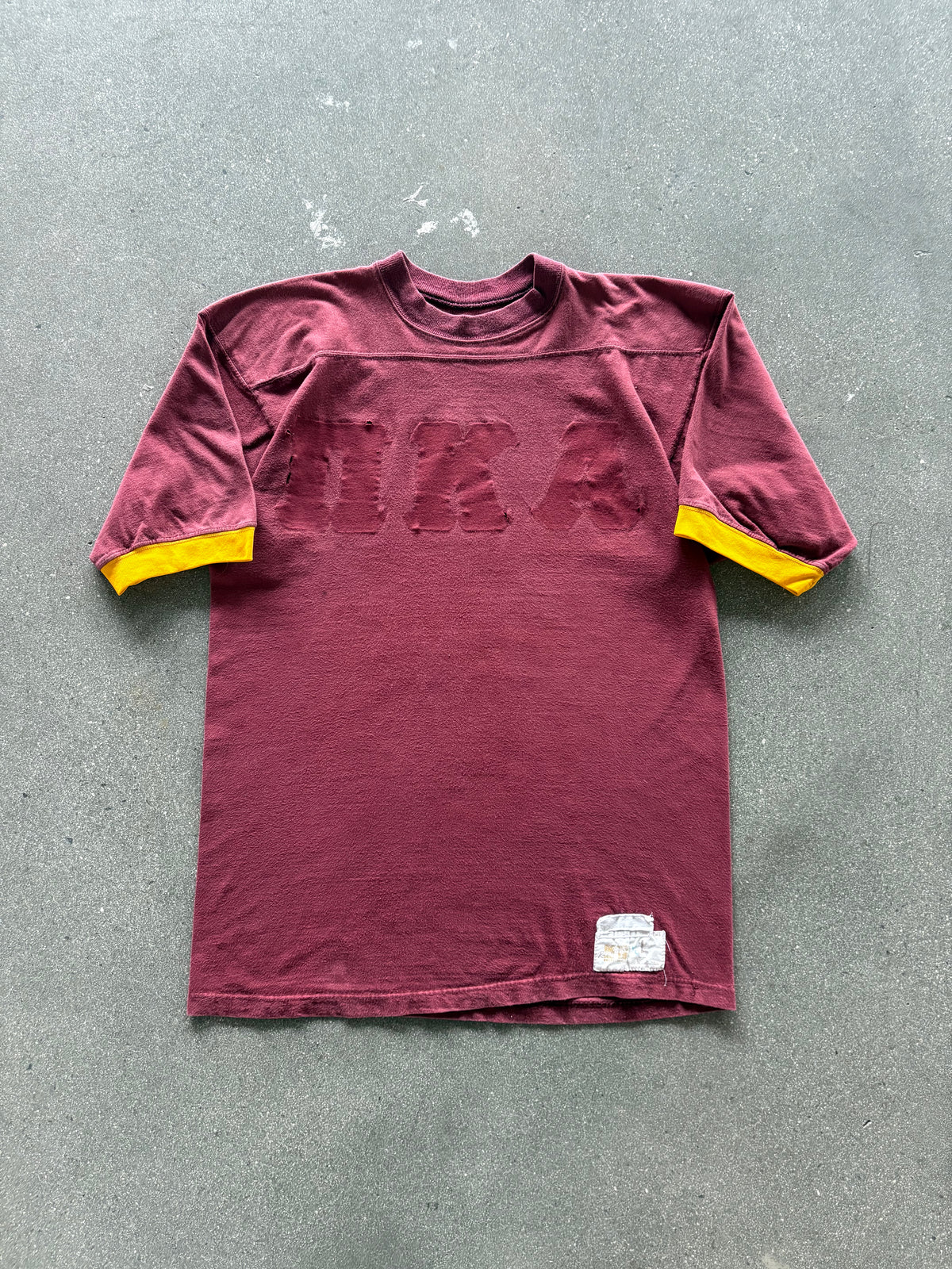 70’S TWO TONE RUSSELL MAROON GHOST PRINT SORORITY JERSEY - M/L