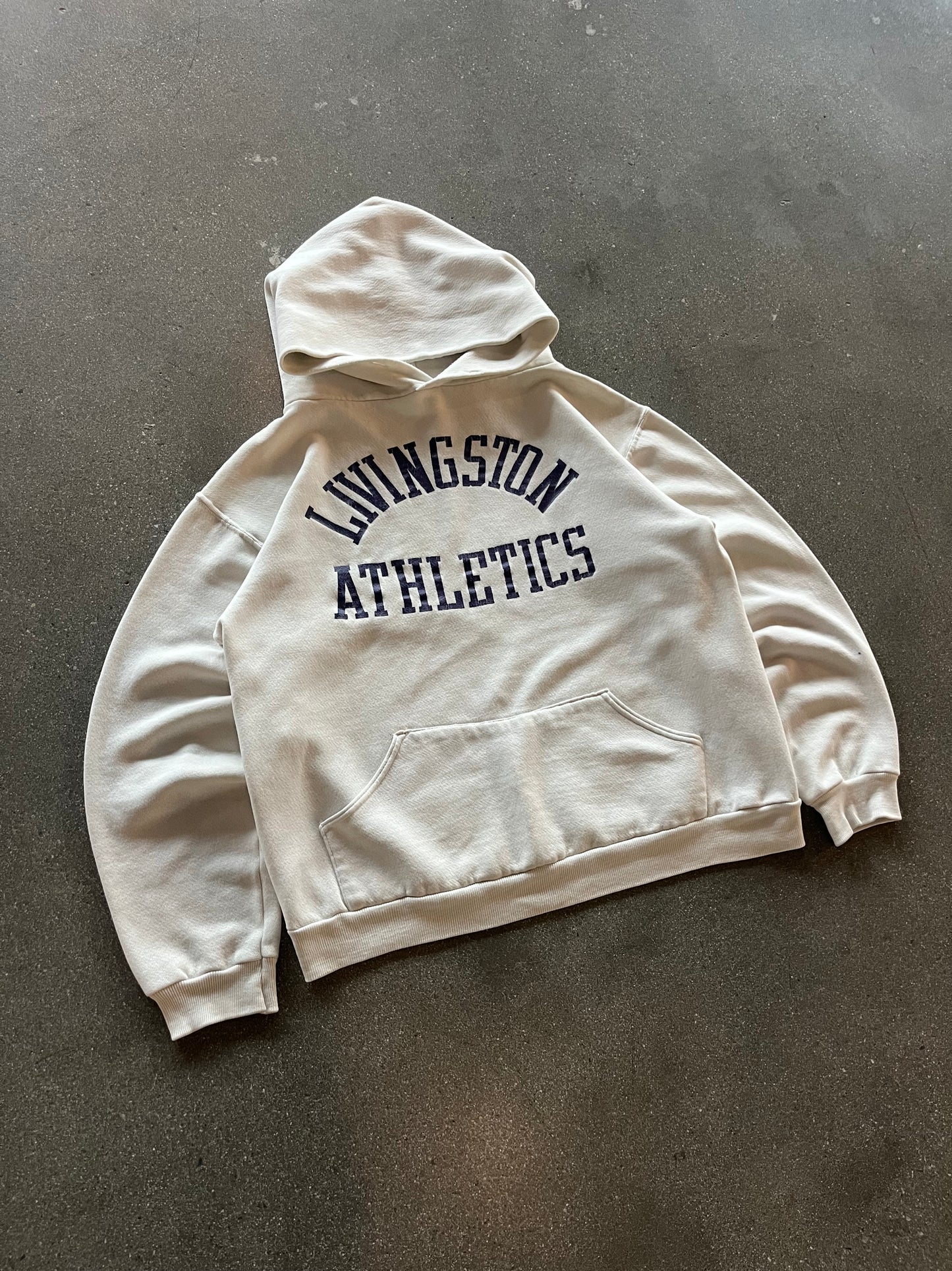 70’S “LIVINGSTON ATHLETICS” RUSSELL HOODIE - S/M