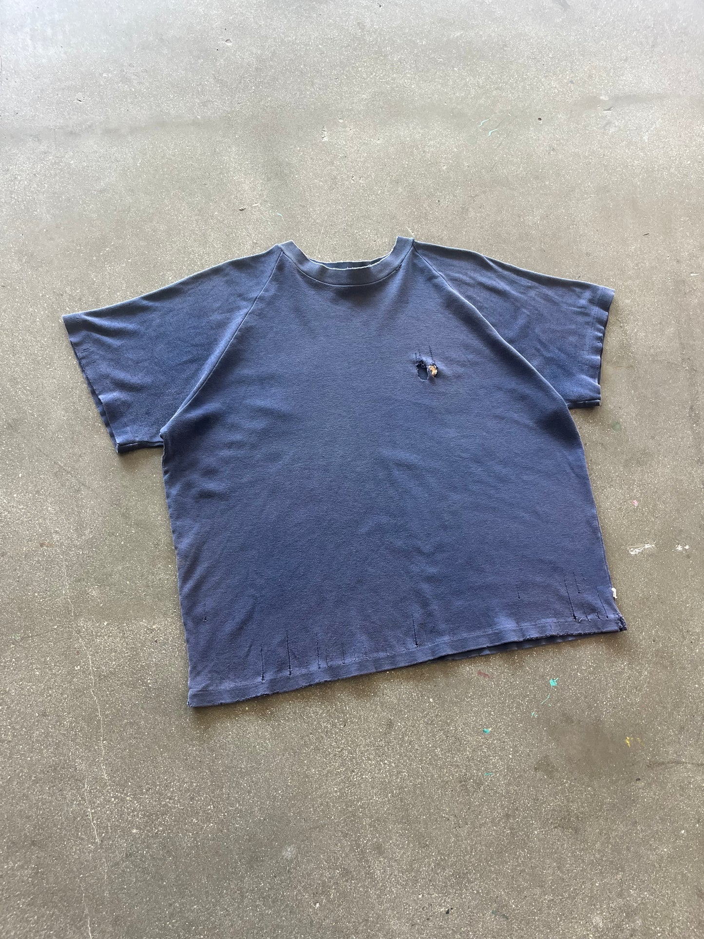 80’S FADED NAVY RAGLAN BLANK - BOXY S/M