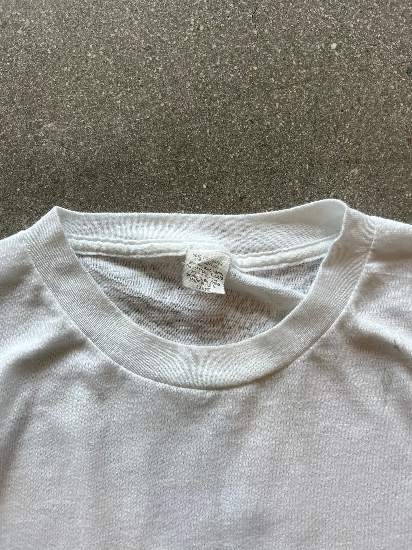 90’S BLANK IVORY WHITE TEE - M