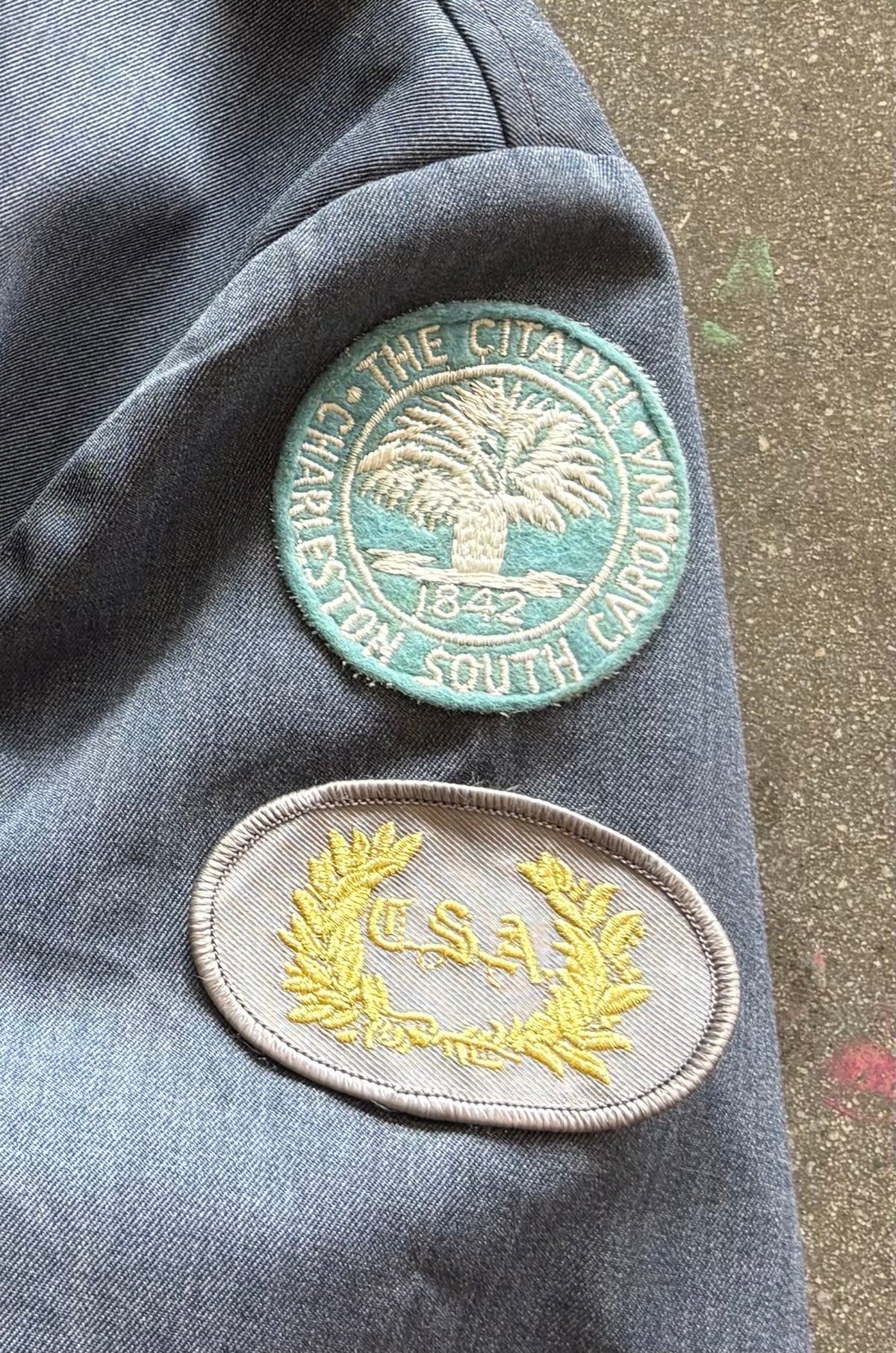 80’S NAVY AVIATION NYLON LINED PATCH BOMBER - BOXY M