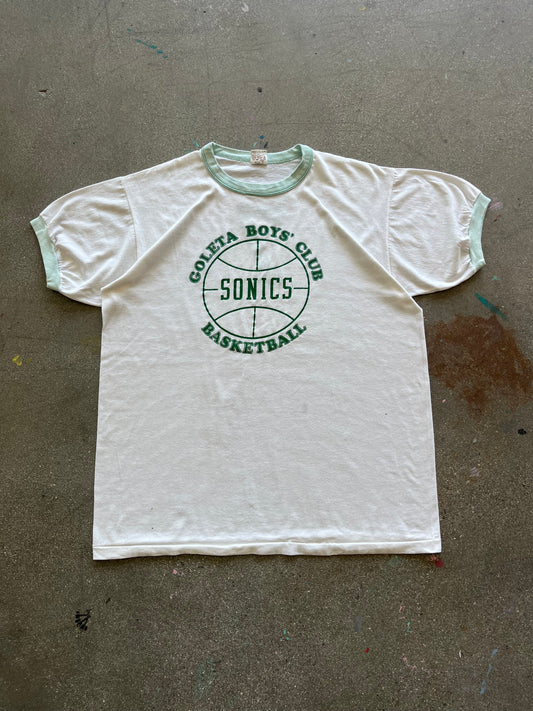 70’S MINT “GOLETA BOYS” RINGER TEE - L