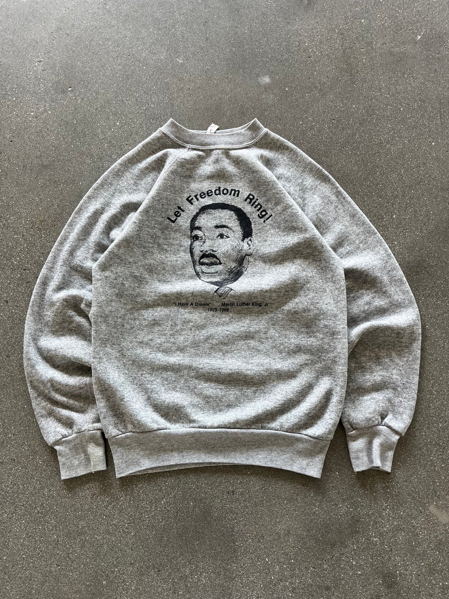 80’S RAGLAN “LET FREEDOM RISE!” MLK CREWNECK - XS/S