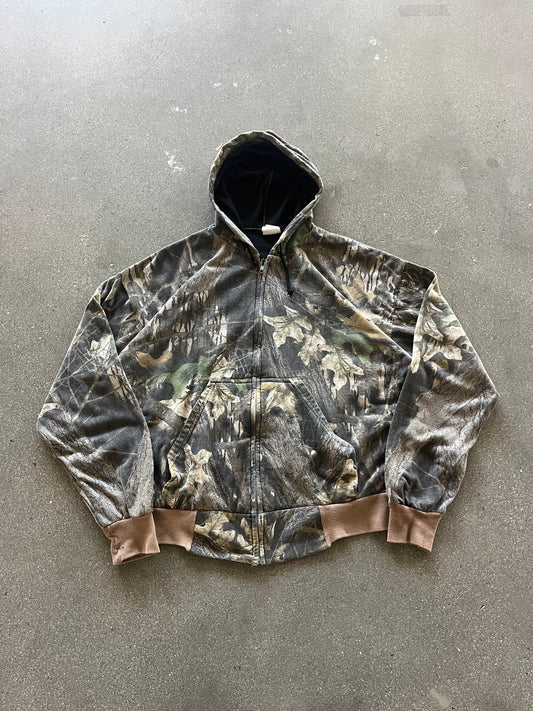 90’S REALTREE CAMO ZIP UP HOODIE - BOXY L