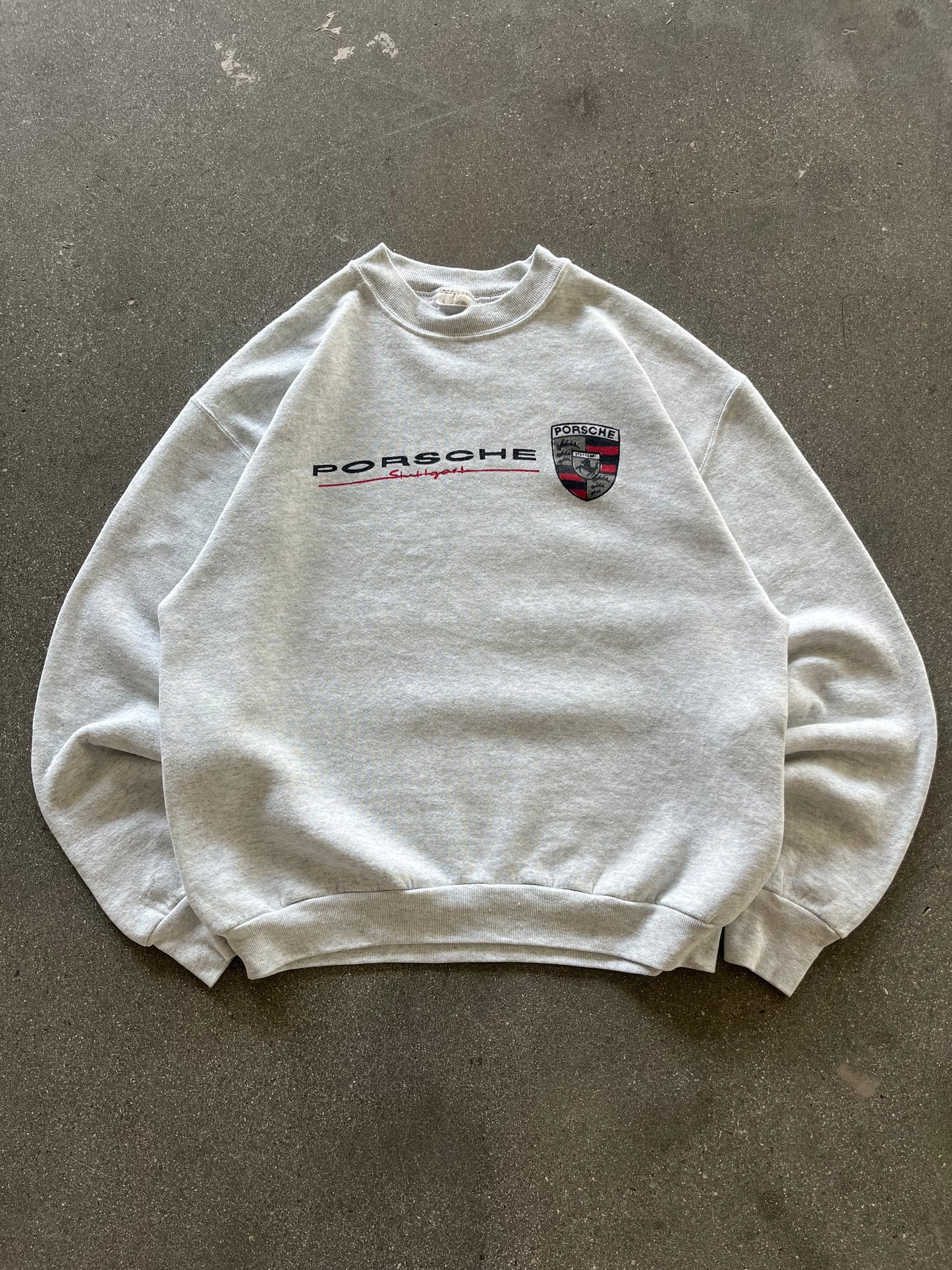 90’S PORSCHE LOGO CREWNECK - BOXY L