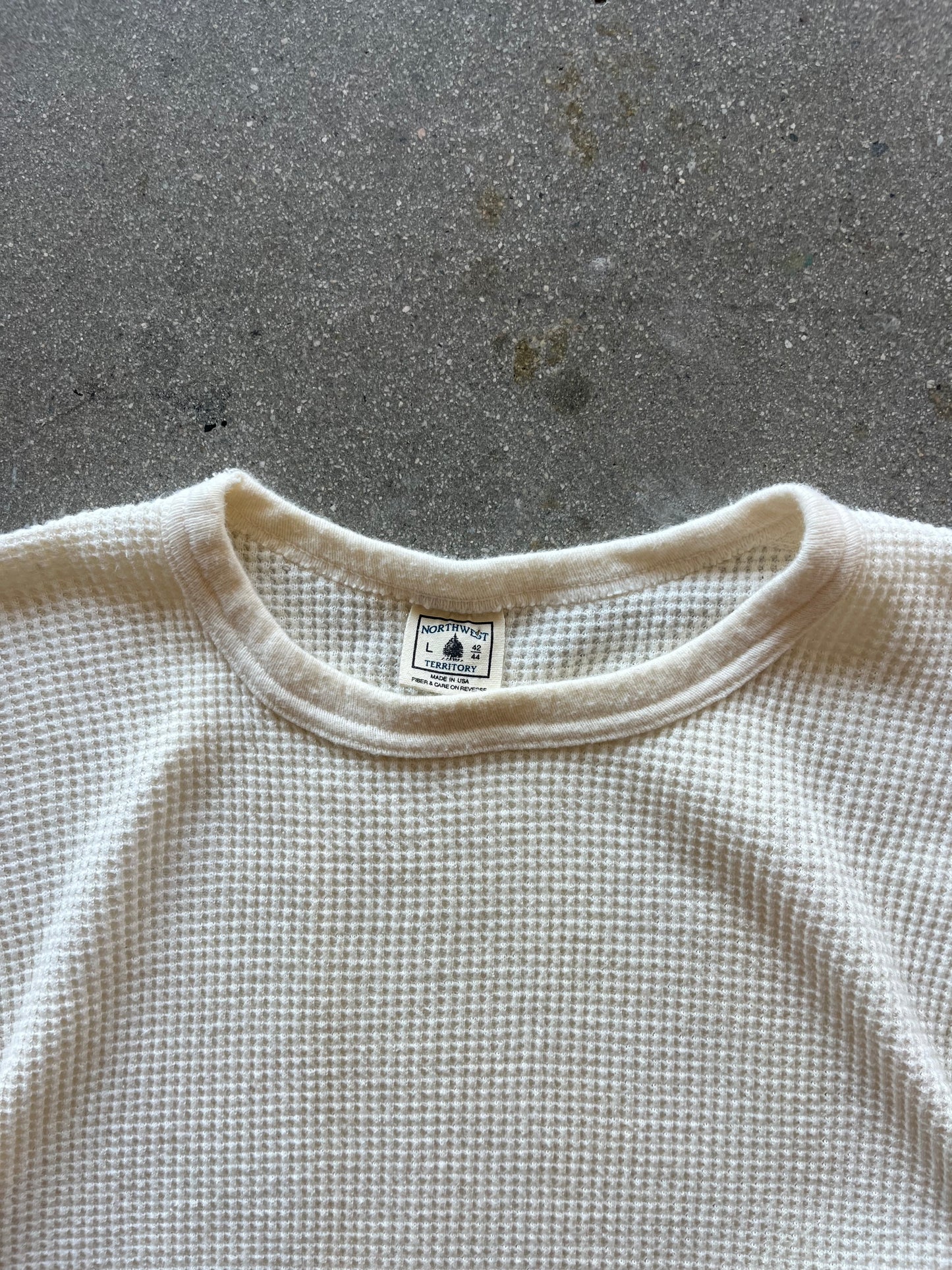 70’S CREAM WAFFLE THERMAL - M
