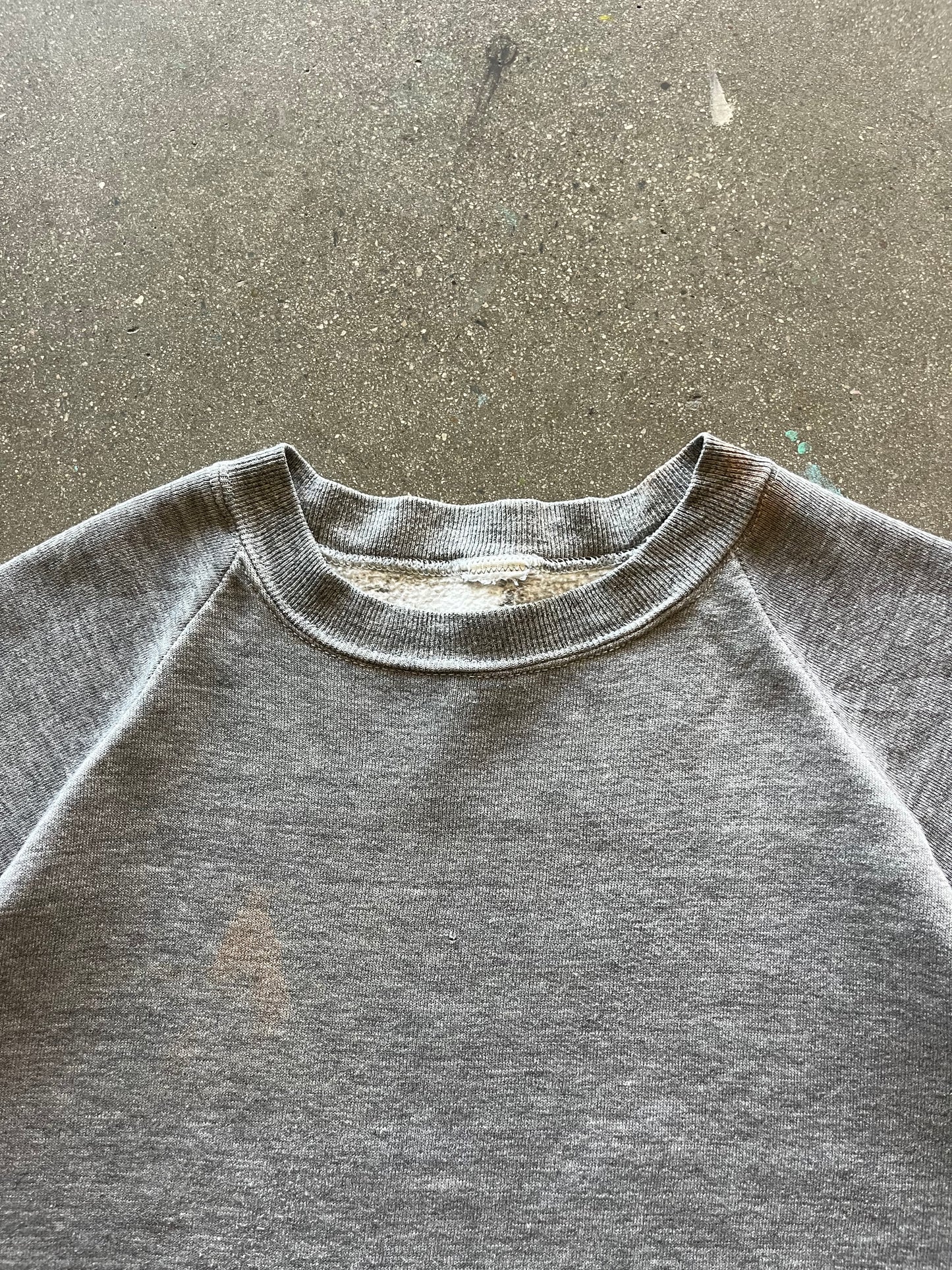 80’S FADED HEATHER GRAY RAGLAN - BOXY M