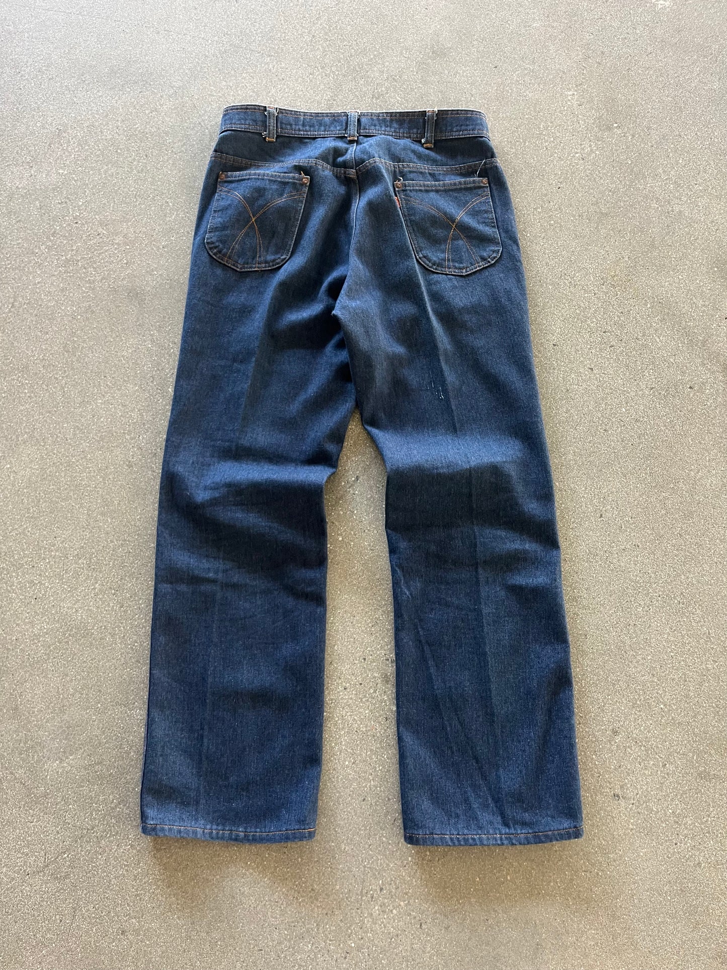 70’S ORANGE TAB LEVI’S WIDE LEG RAW DENIM - 32