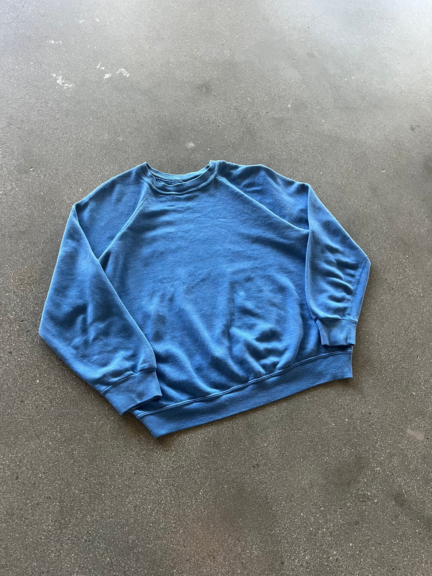 80’S PRIMARY BLUE RAGLAN CREWNECK - BOXY S