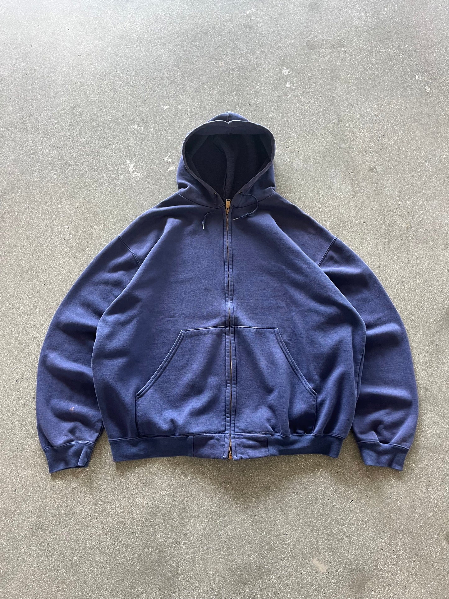 90’S FADED NAVY CARHARTT ZIP UP HOODIE - BOXY XL