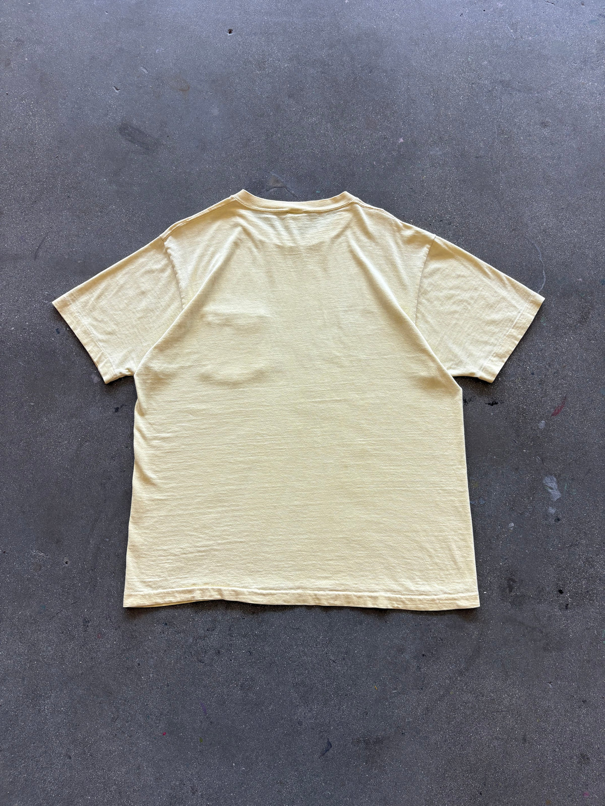 80’S TOWNCRAFT BANANA YELLOW POCKET TEE - L/XL