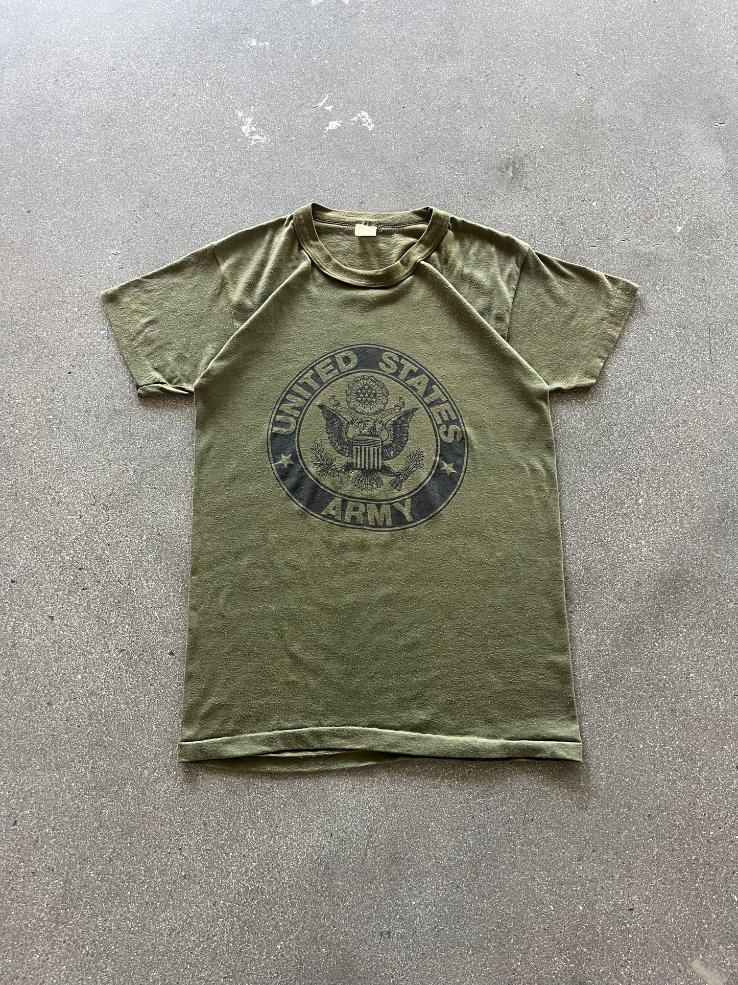 80’S OLIVE “U.S. ARMY” TEE - M