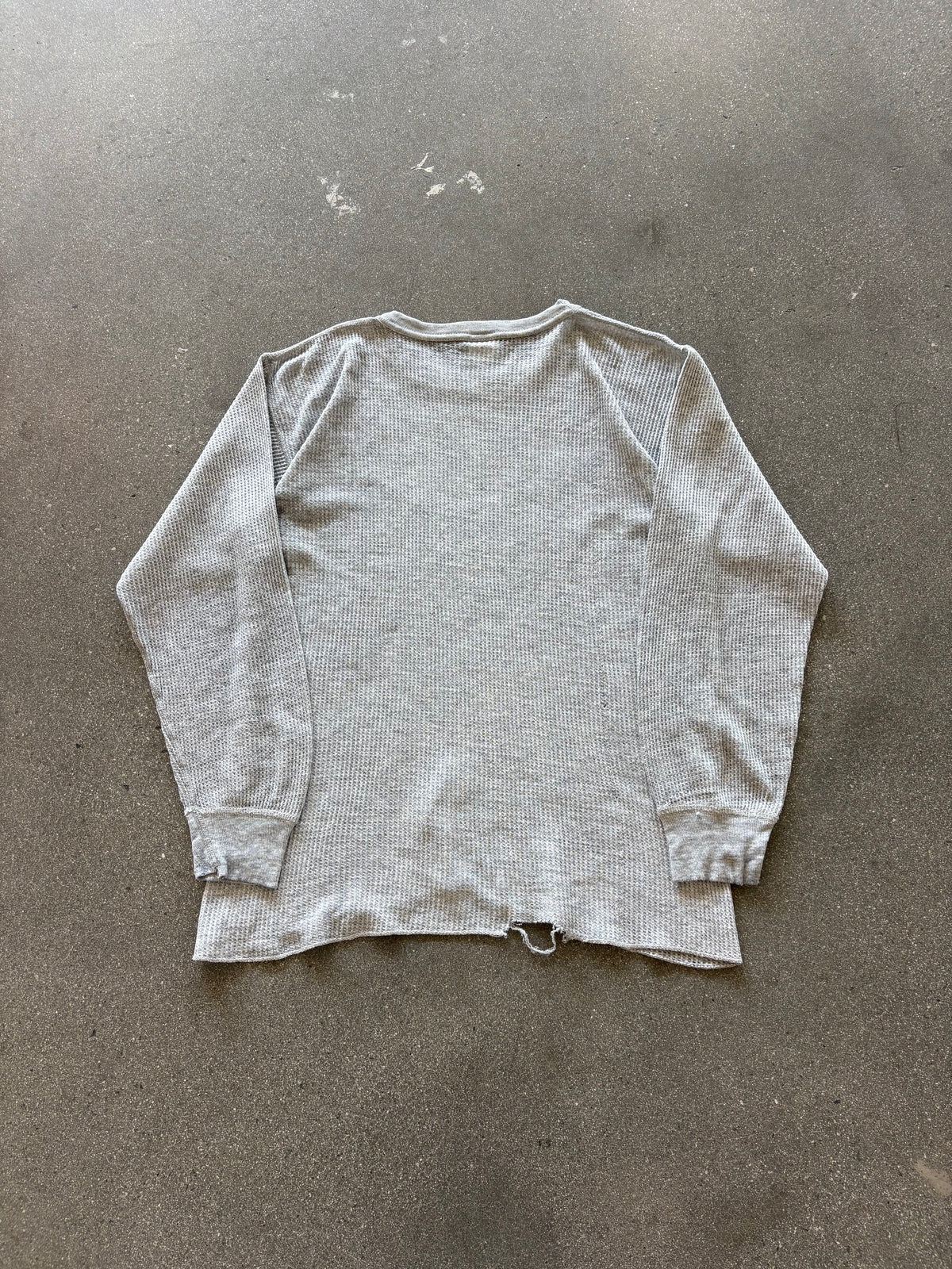 80’S HEATHER GRAY PAPER THIN THERMAL - M