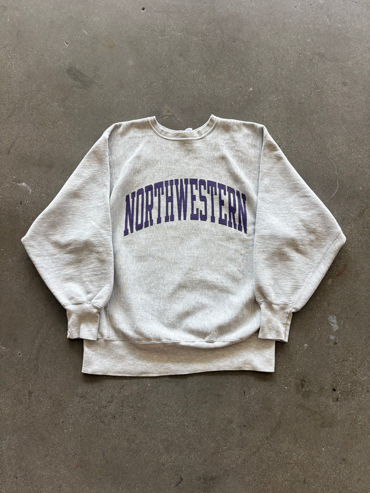 90’S HEATHER GRAY “NORTHWESTERN” REVERSE WEAVE - M