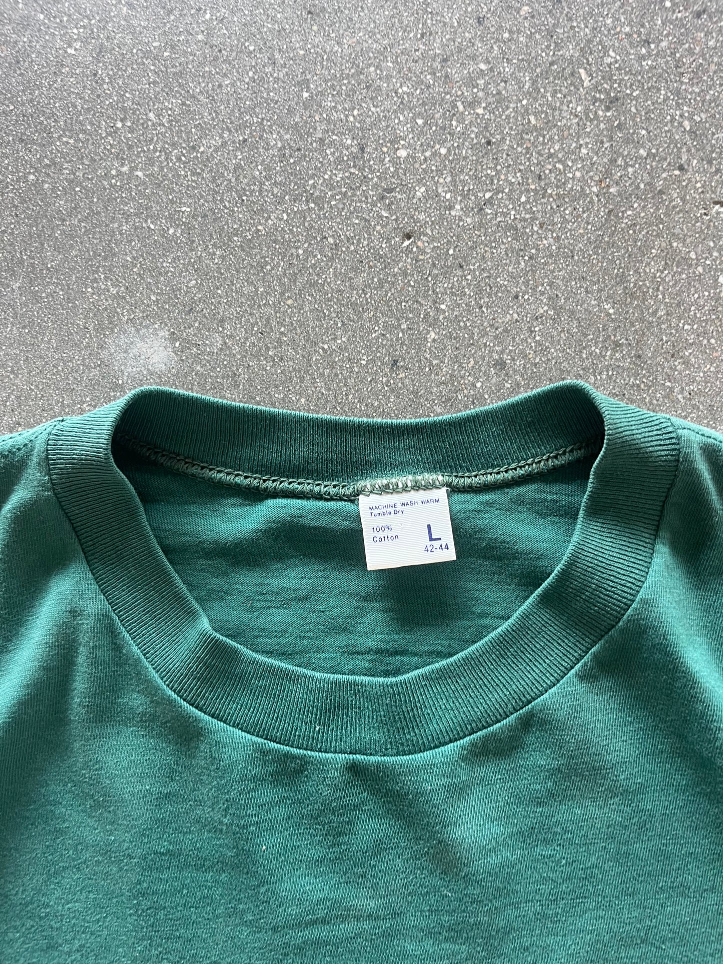 60’S FOREST GREEN SELVEDGE POCKET TEE - M/L