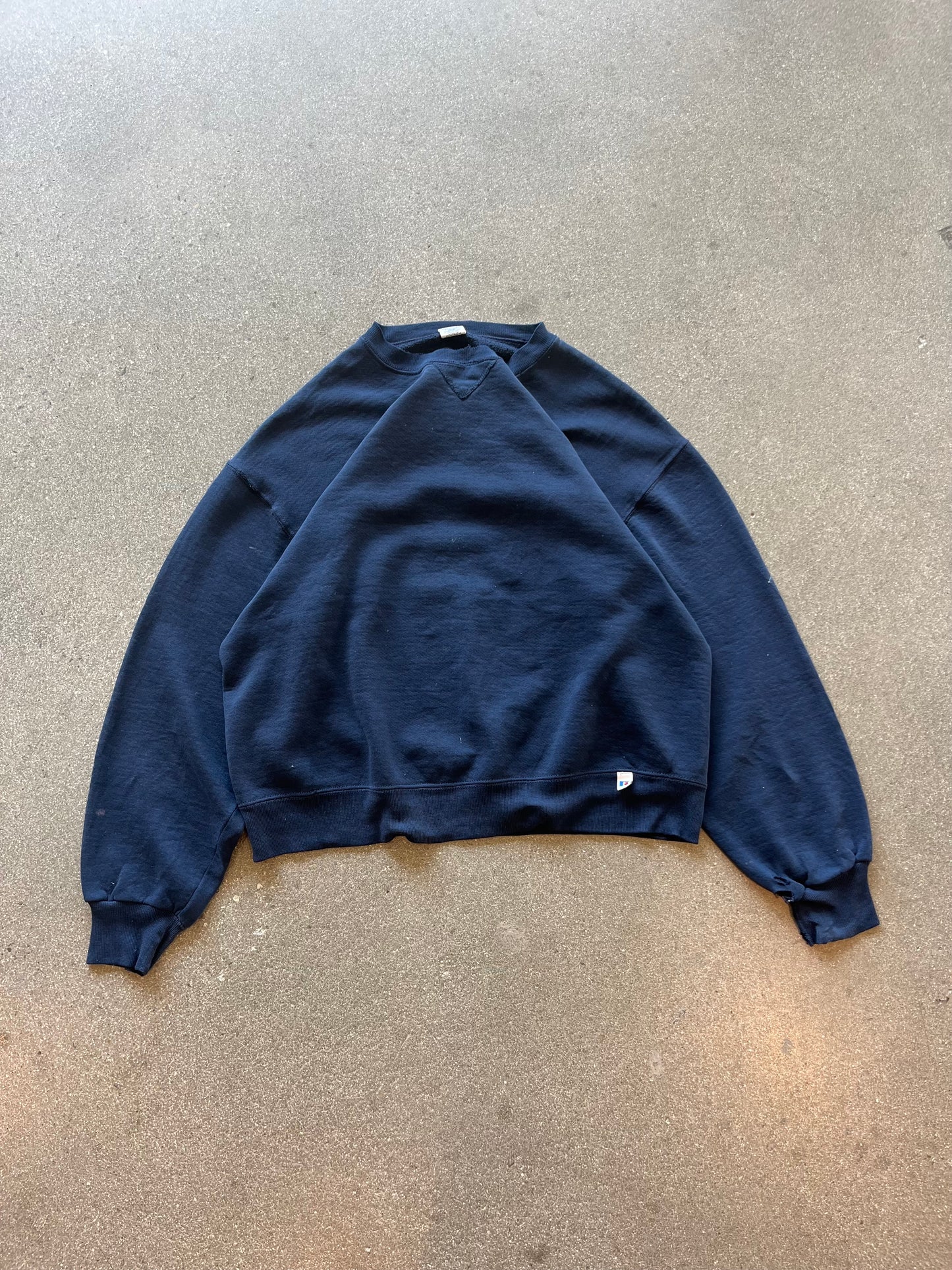 90’S NAVY RUSSELL ATHLETIC CREWNECK - BOXY M/L