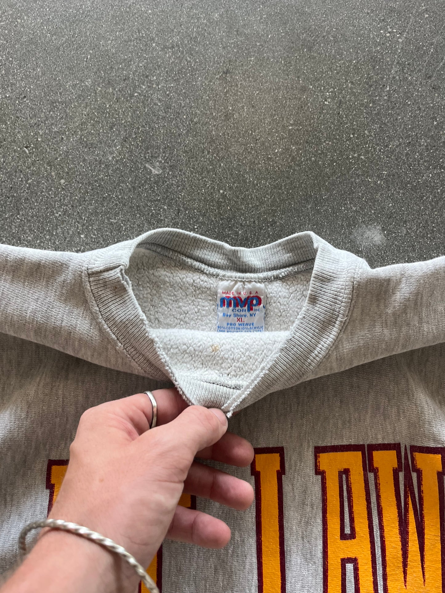 90’S “B.C. LAW” REVERSE WEAVE CREWNECK - BOXY XL