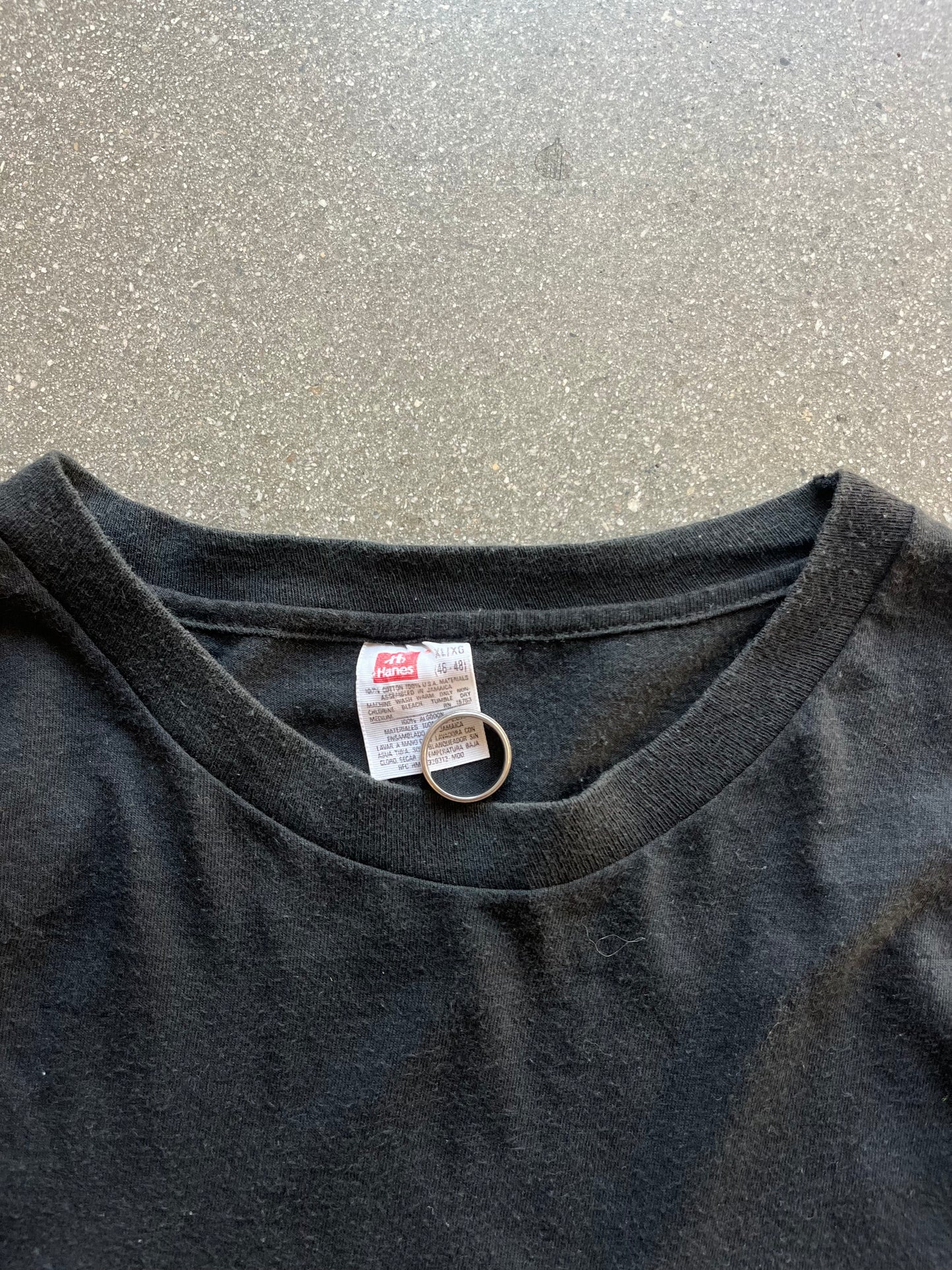 90’S BLACK SELVEDGE POCKET TEE - XL