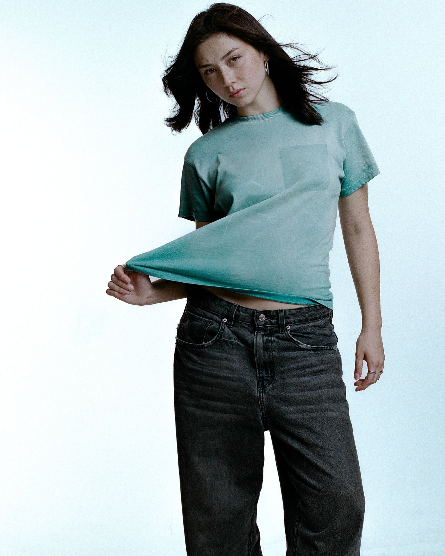 MINT GREEN GHOST POCKET TEE (MADE TO ORDER)