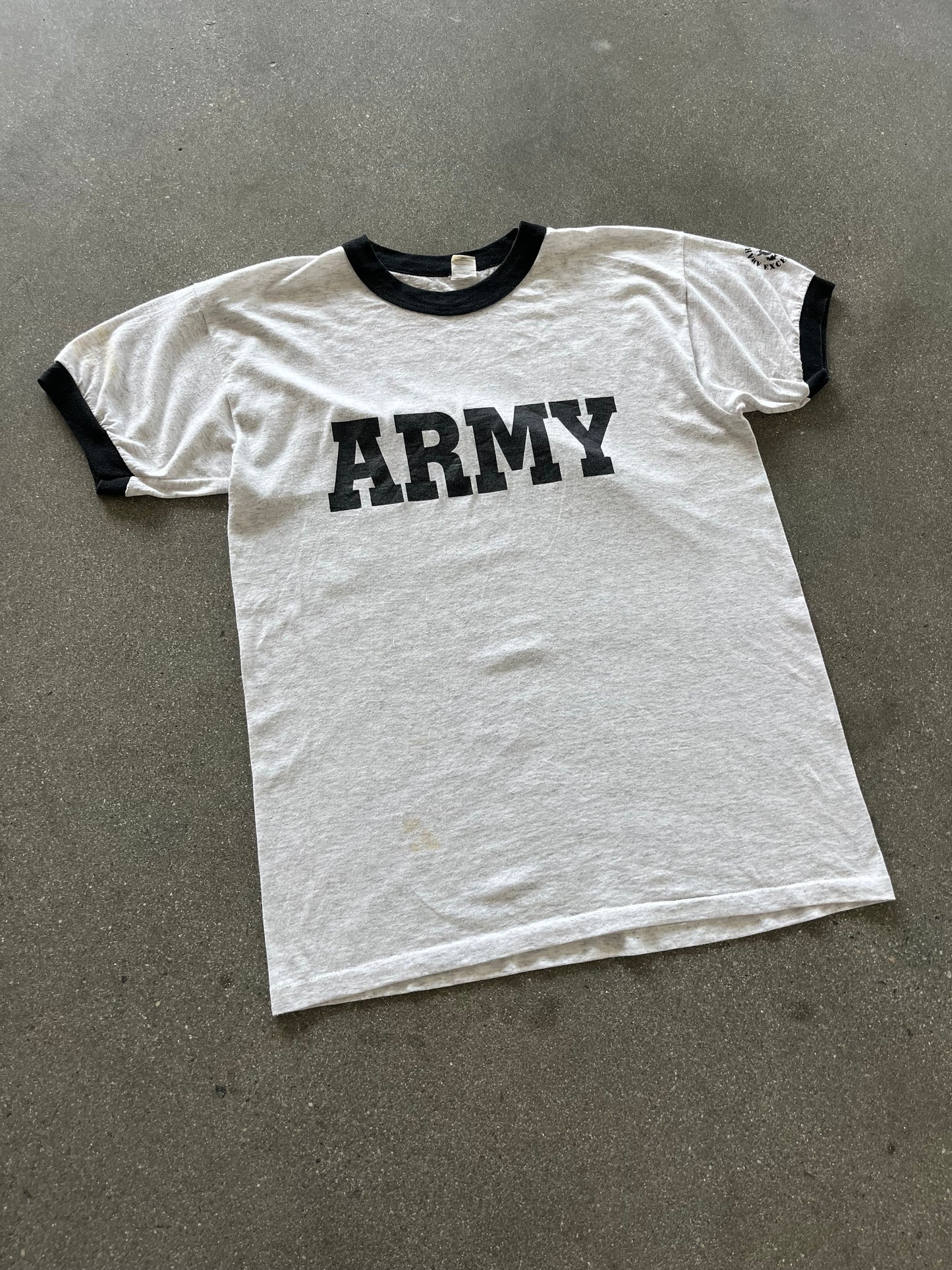 90’S ARMY RINGER TEE - L