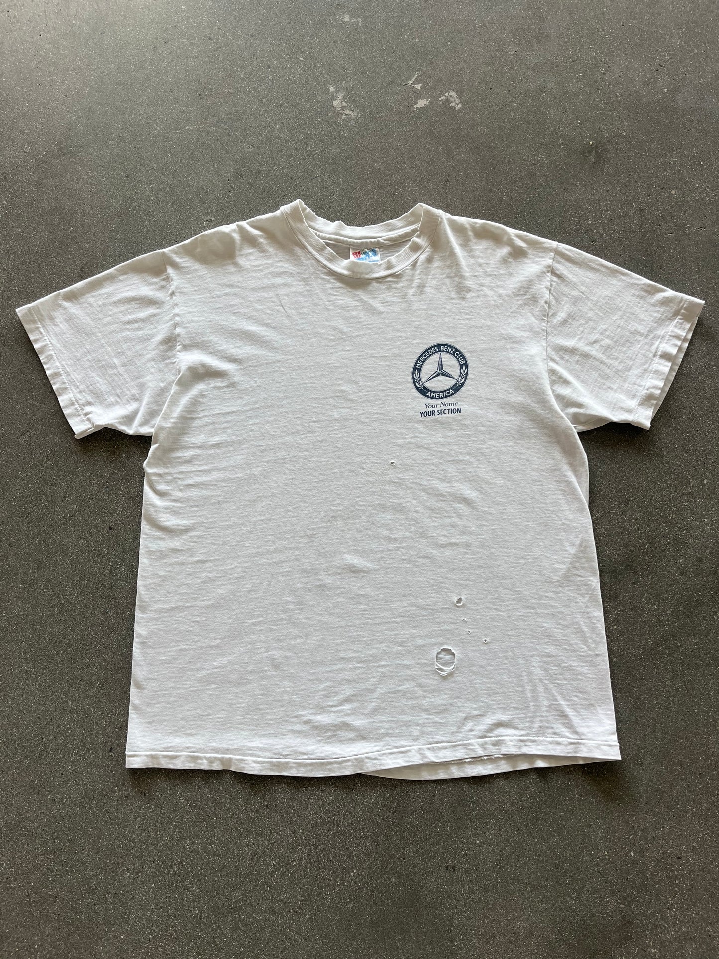 90’S DISTRESSED “MERCEDES BENZ CLUB” TEE - BOXY L