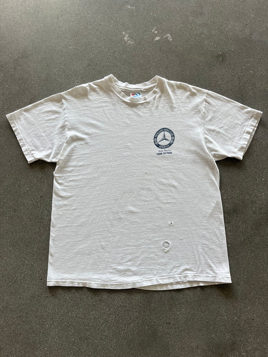 90’S DISTRESSED “MERCEDES BENZ CLUB” TEE - BOXY L