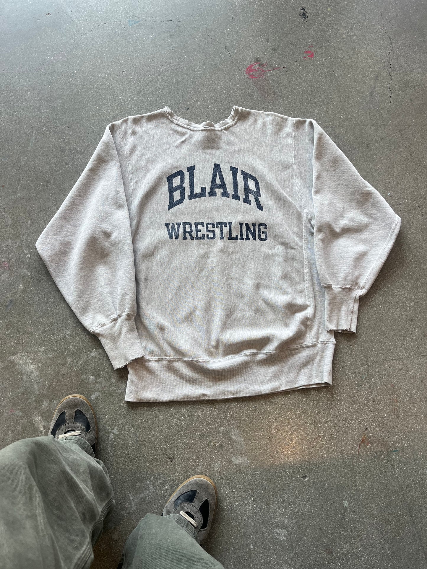 80’S “BLAIR WRESTLING” CHAMPION REVERSE WEAVE - L/XL