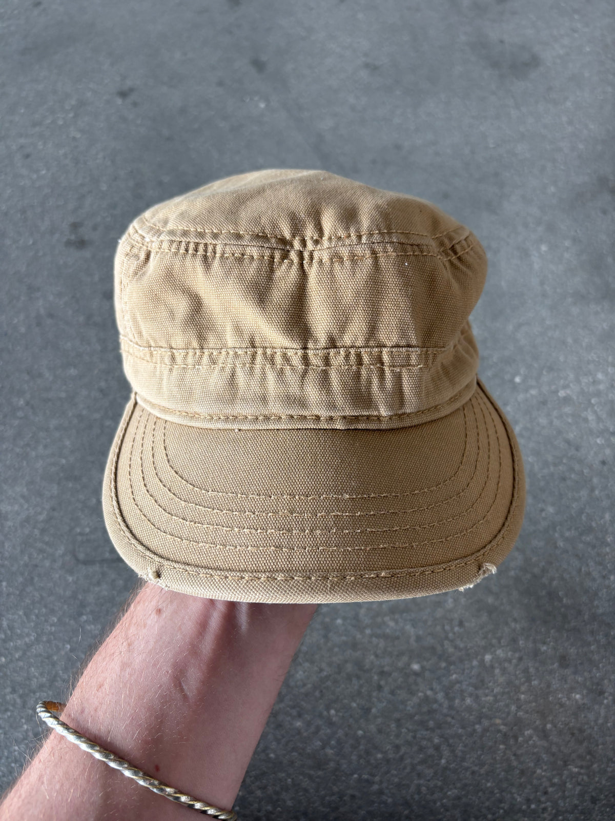 70’S KHAKI MILITARY CADET HAT - ONE SIZE