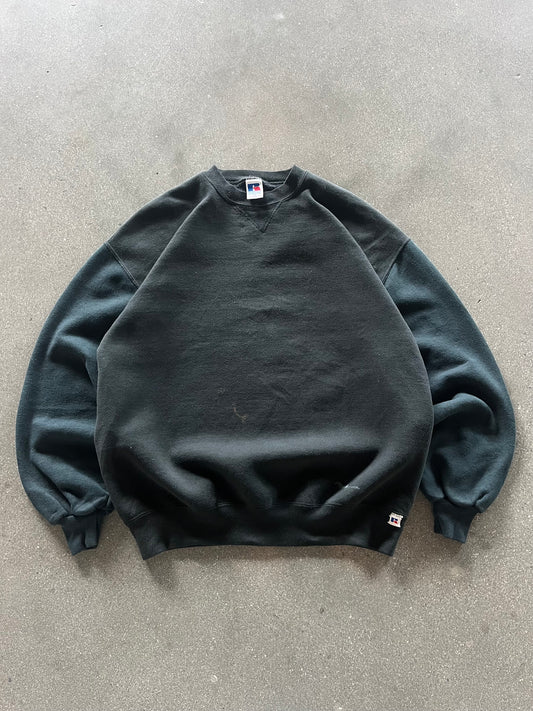 90’S FADED BLACK RUSSELL CREWNECK - BOXY L