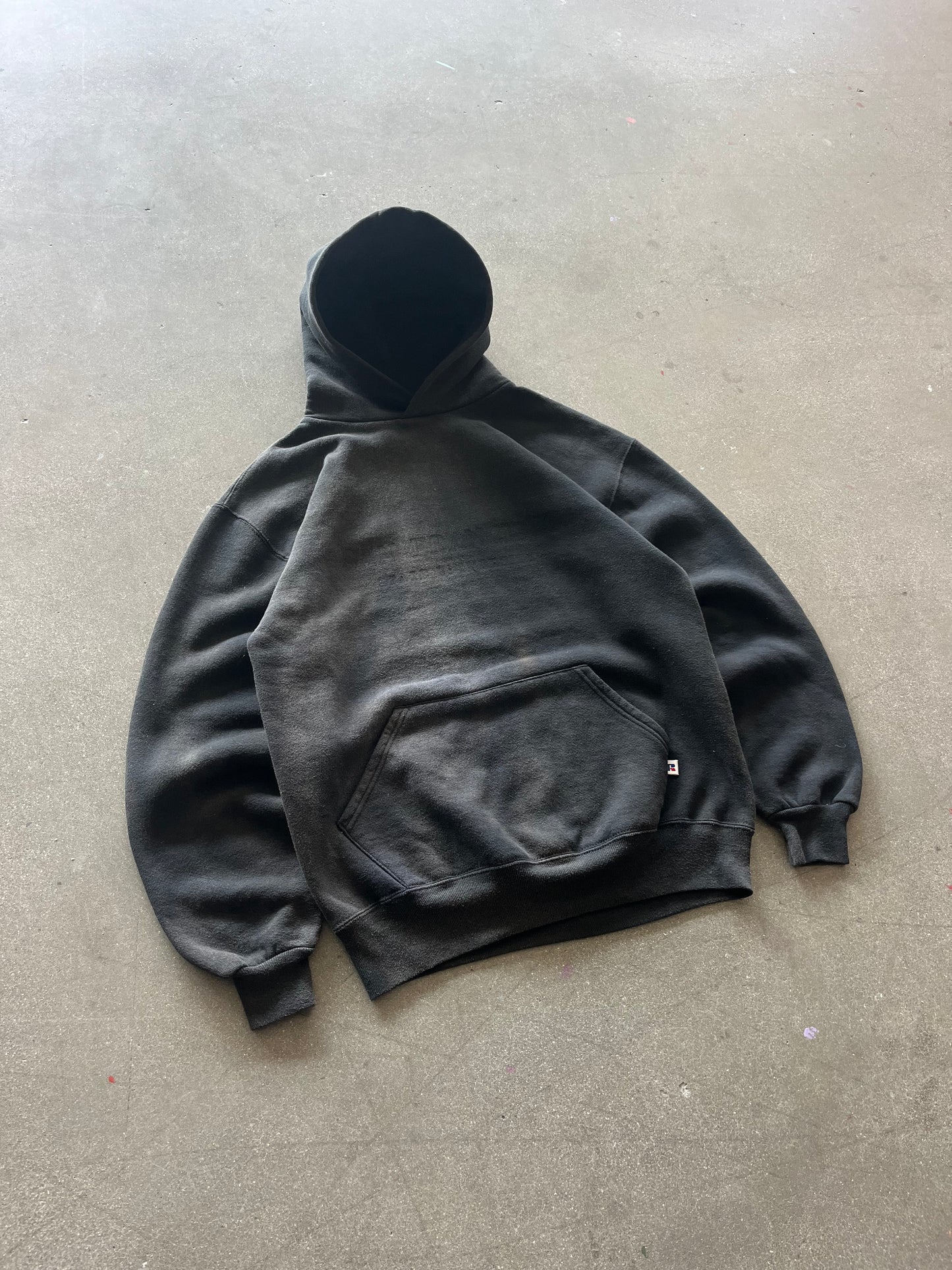 90’S SUNFADED BLACK GHOST PRINT RUSSELL - M/L