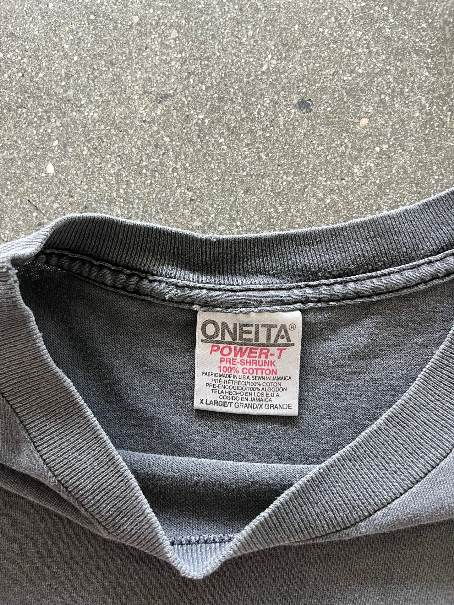 90’S FADED “ORACLE” TECH TEE - BOXY XL