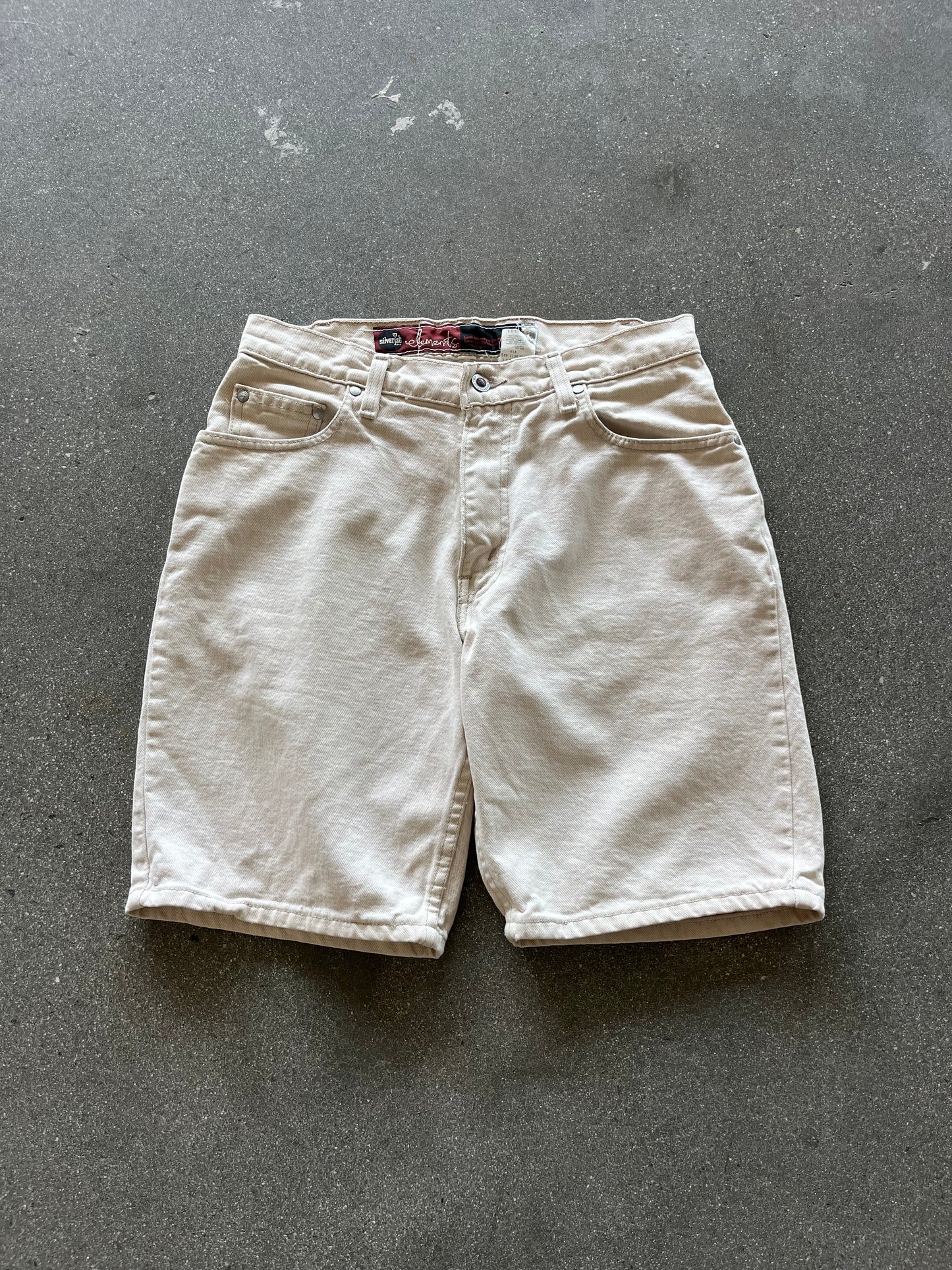90’S IVORY LEVI’S SILVERTAB BAGGY JORTS - 31