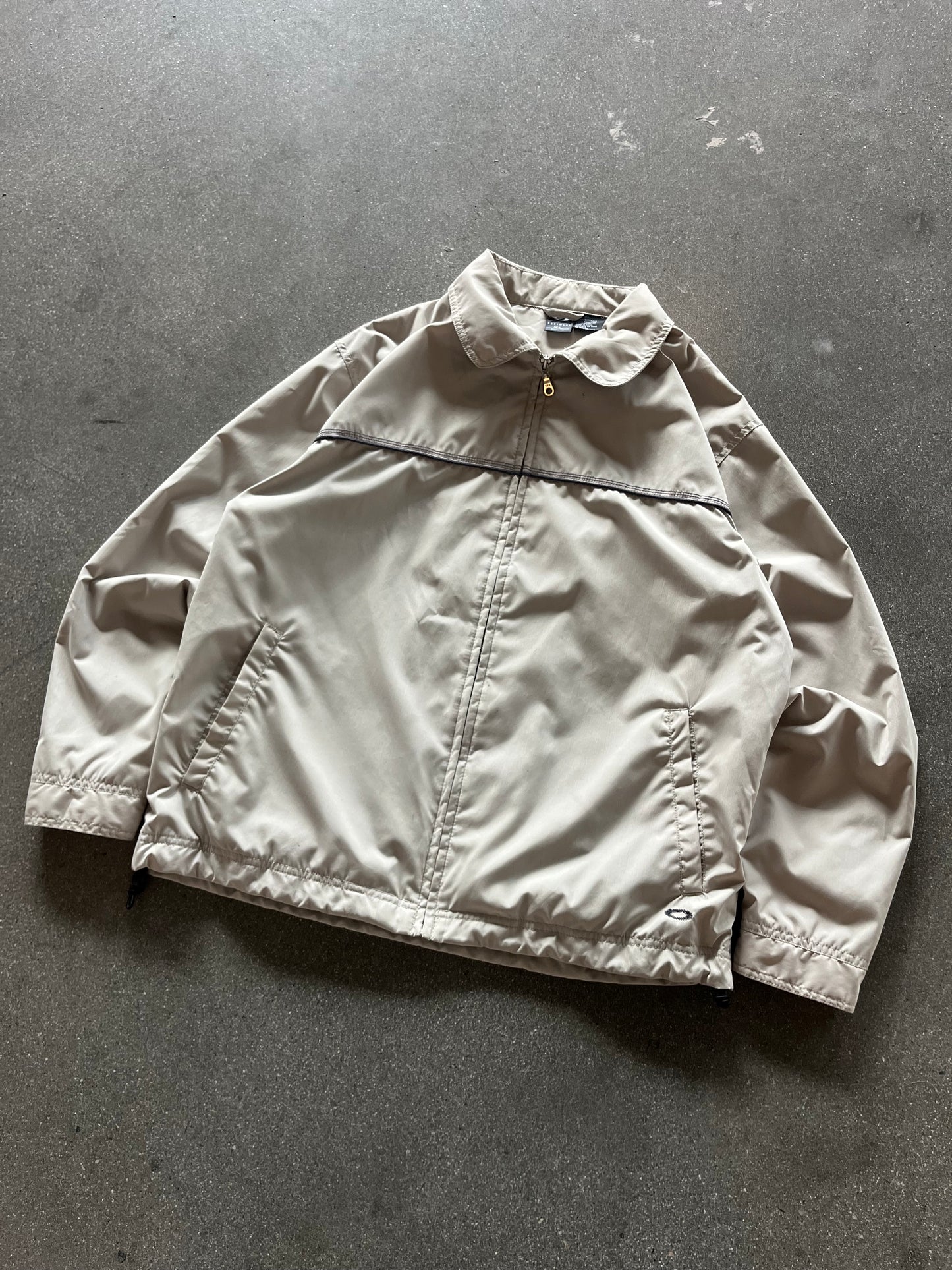 2000’S BEIGE OAKLEY SOFTWARE ZIP UP - BOXY L