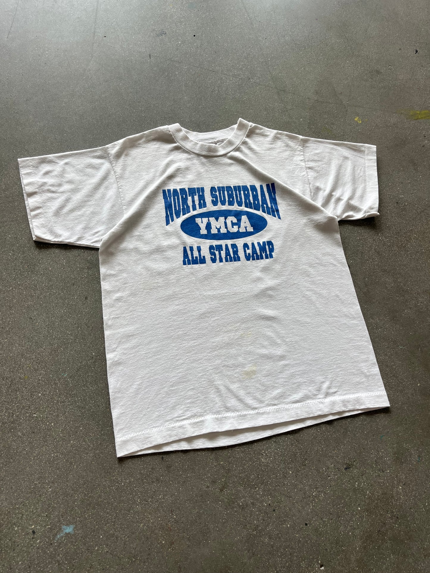 90’S WHITE “YMCA ALL STAR” CAMP TEE - M