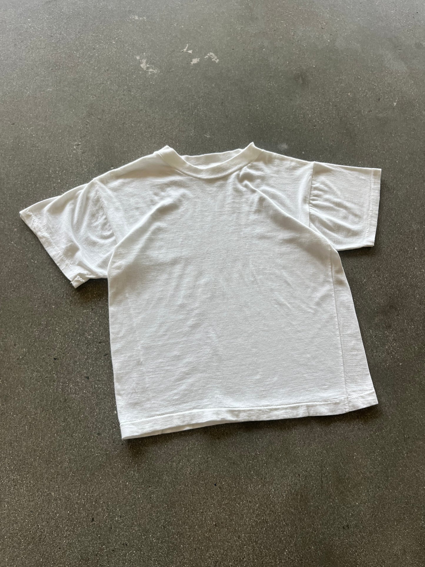 90’S WHITE BLANK BABY TEE - BOXY S